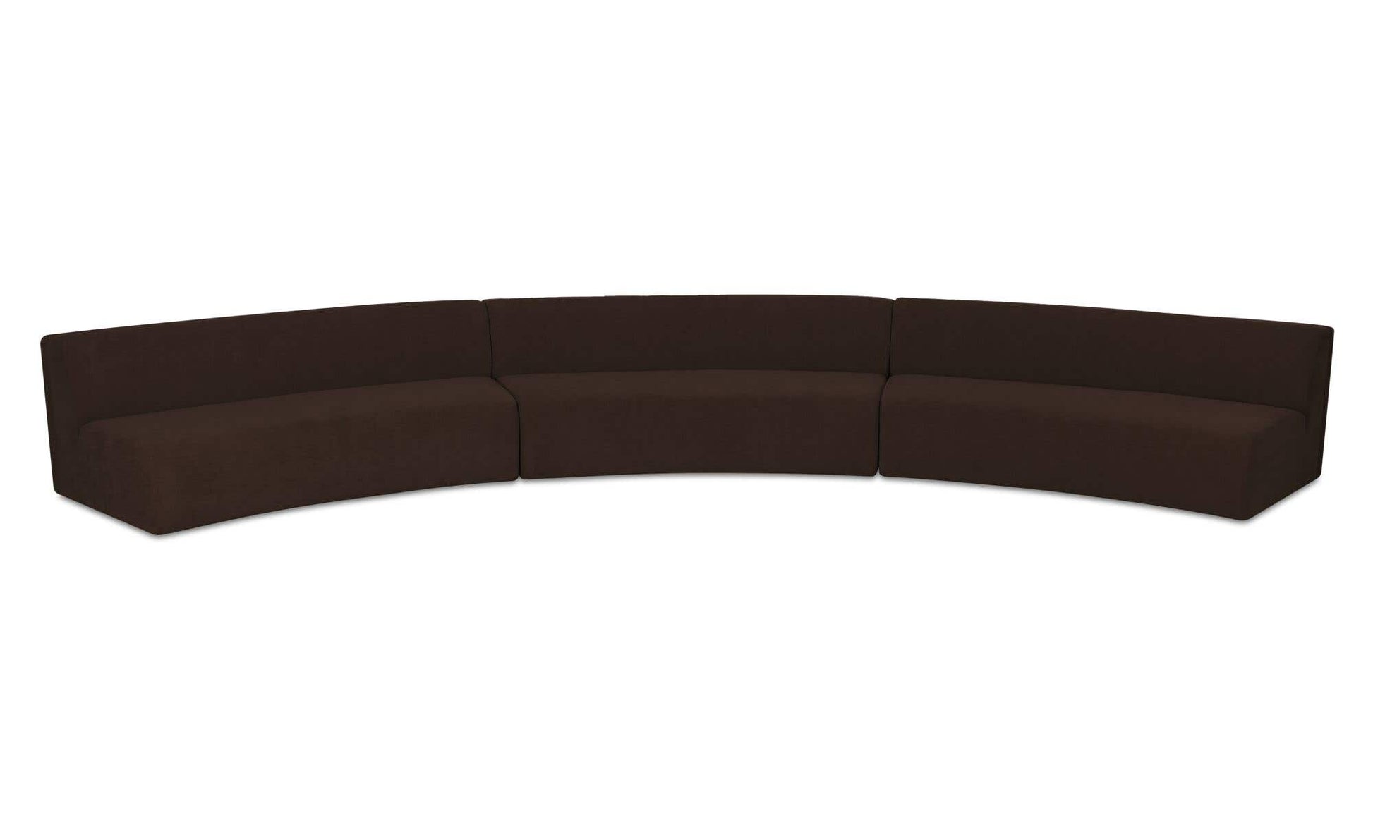 Naomi 3 Piece Concave Modular Sectional Dark Brown by Moe's Home Collection - view 4
