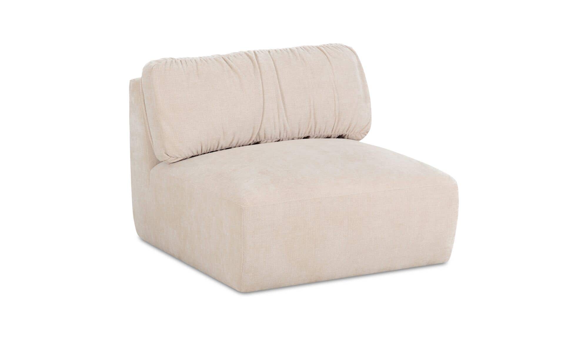 Matina Slipper Chair Oatmeal by Moe's Home Collection - view 4