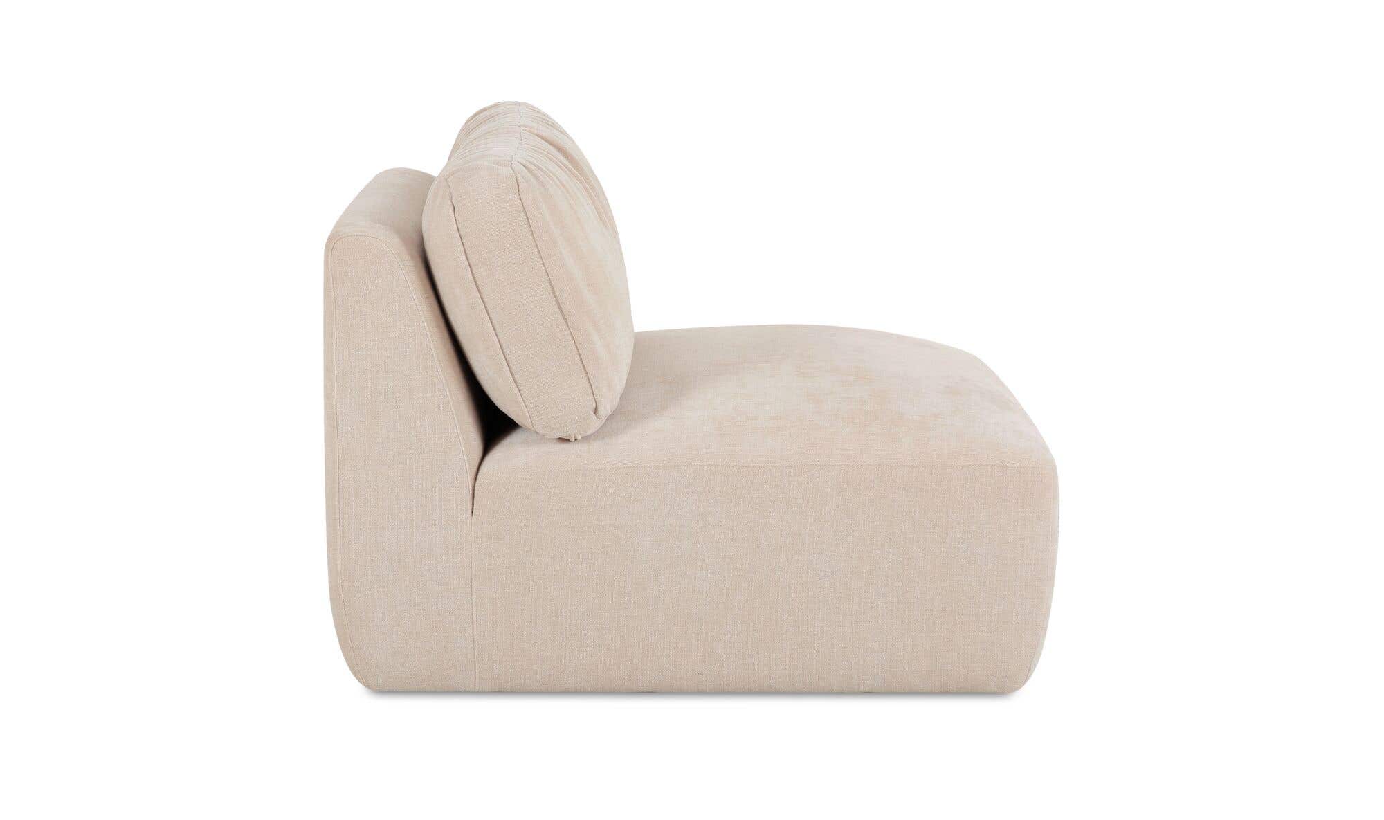 Matina Slipper Chair Oatmeal by Moe's Home Collection - view 5