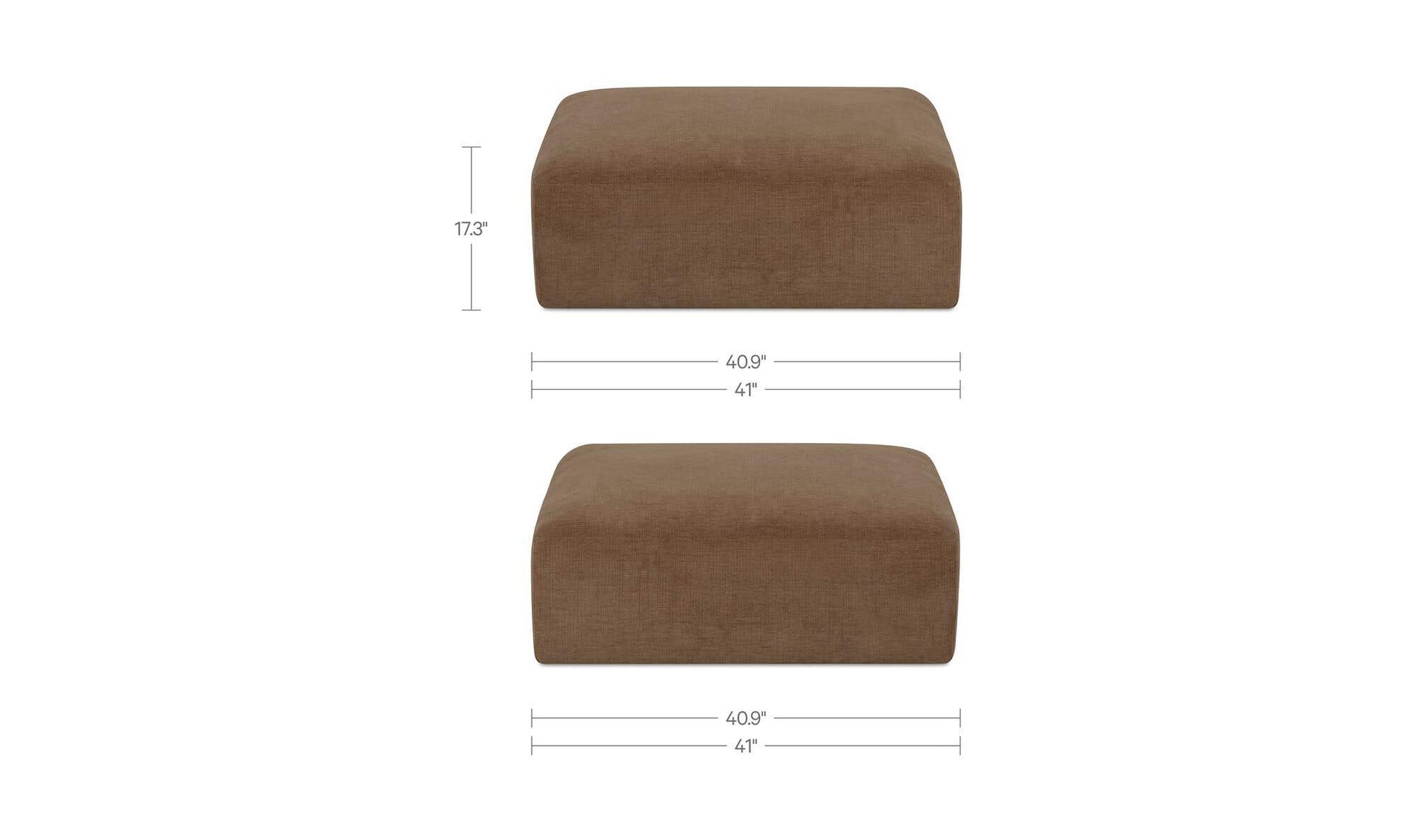 Matina Ottoman Taupe by Moe's Home Collection - view 9