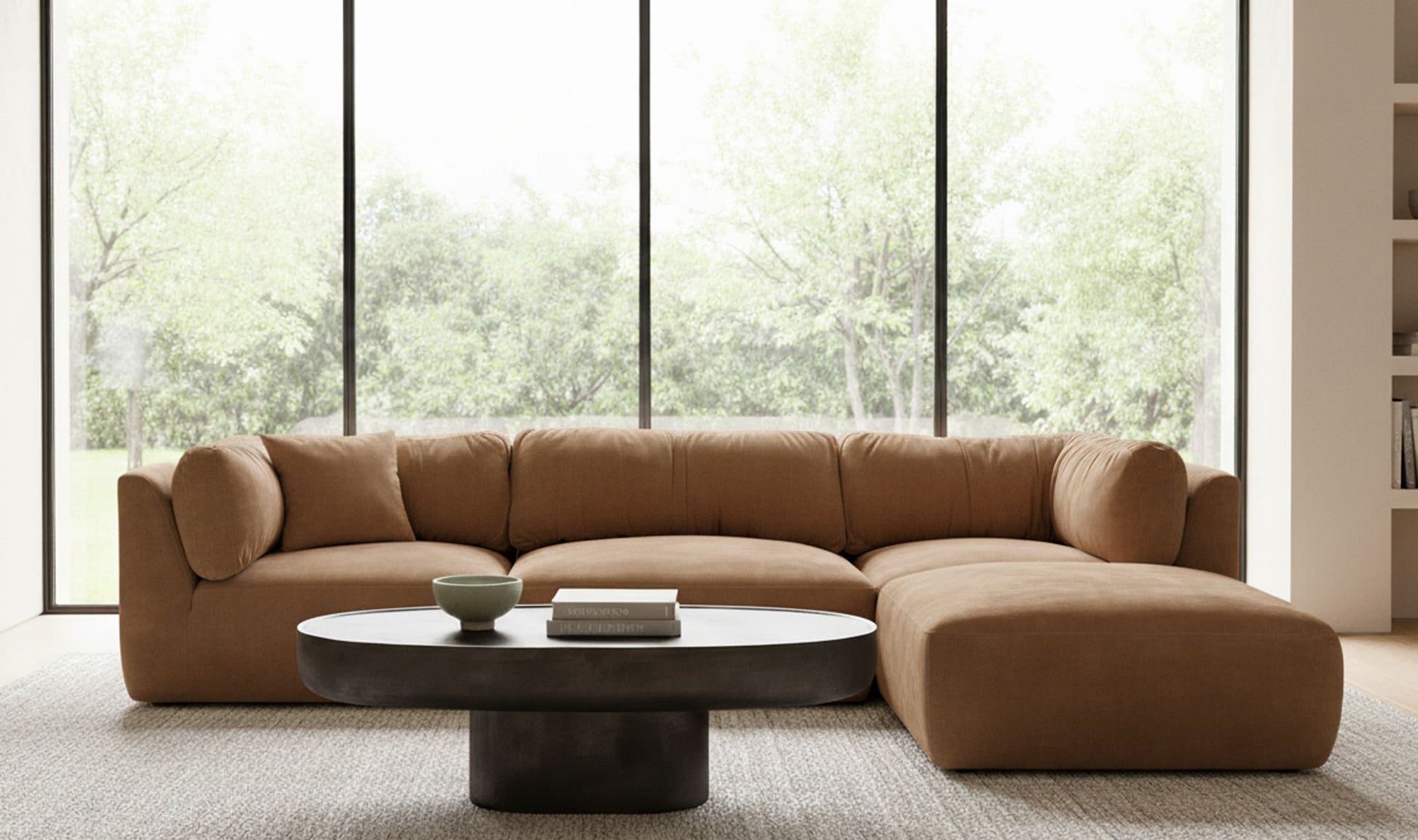 Matina Classic L Modular Sectional Taupe by Moe's Home Collection - view 5