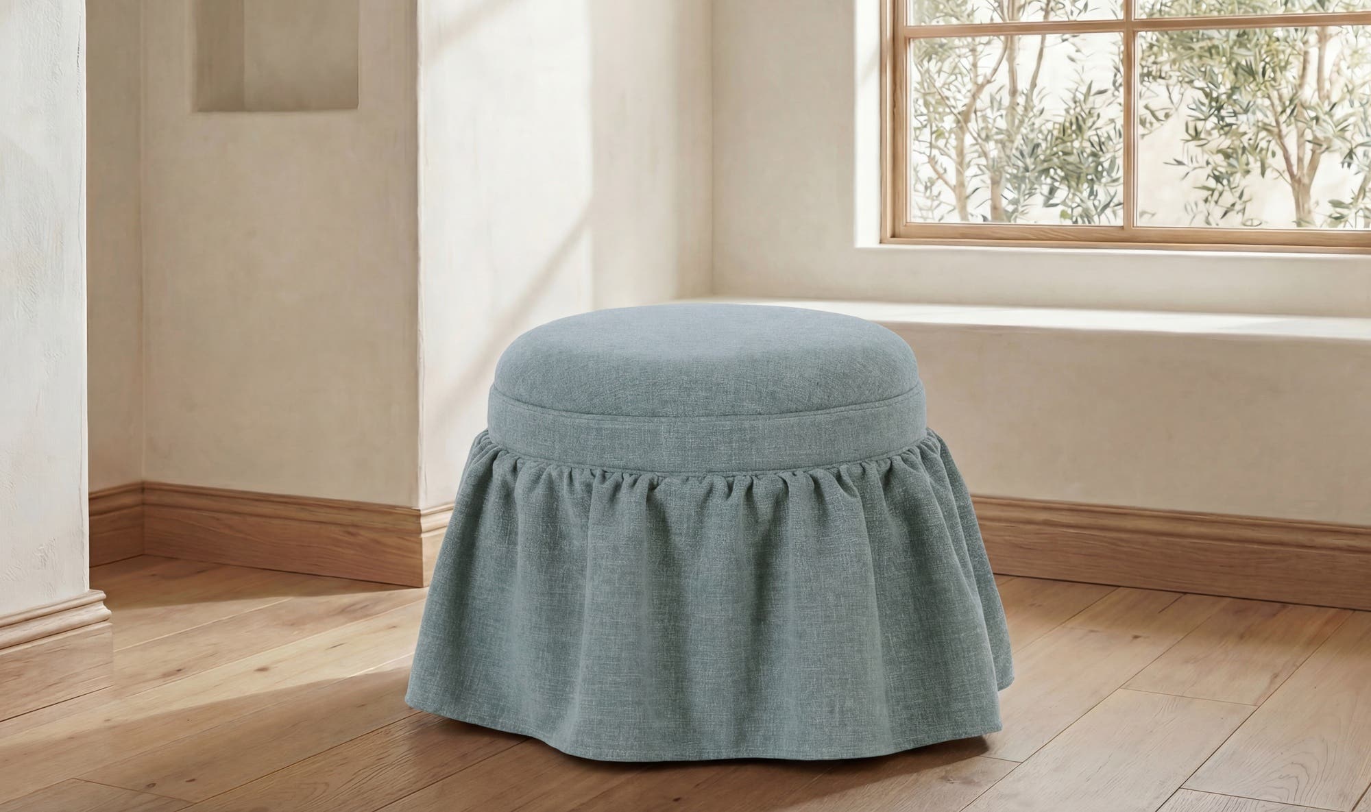 Heidi Storage Ottoman Light Blue by Moe's Home Collection - view 4