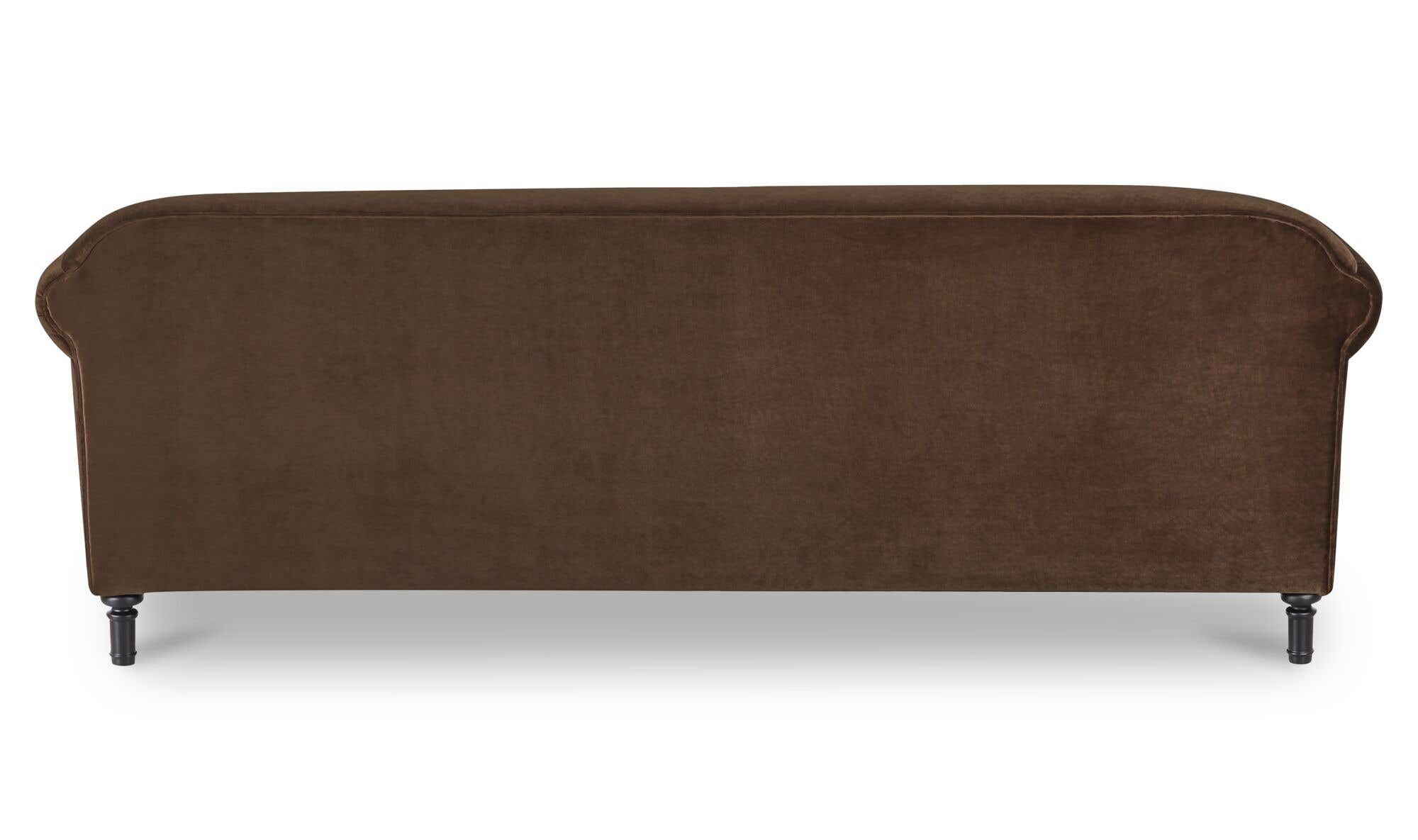 Harmony Sofa Dark Brown Faux Mohair by Moe's Home Collection - view 8