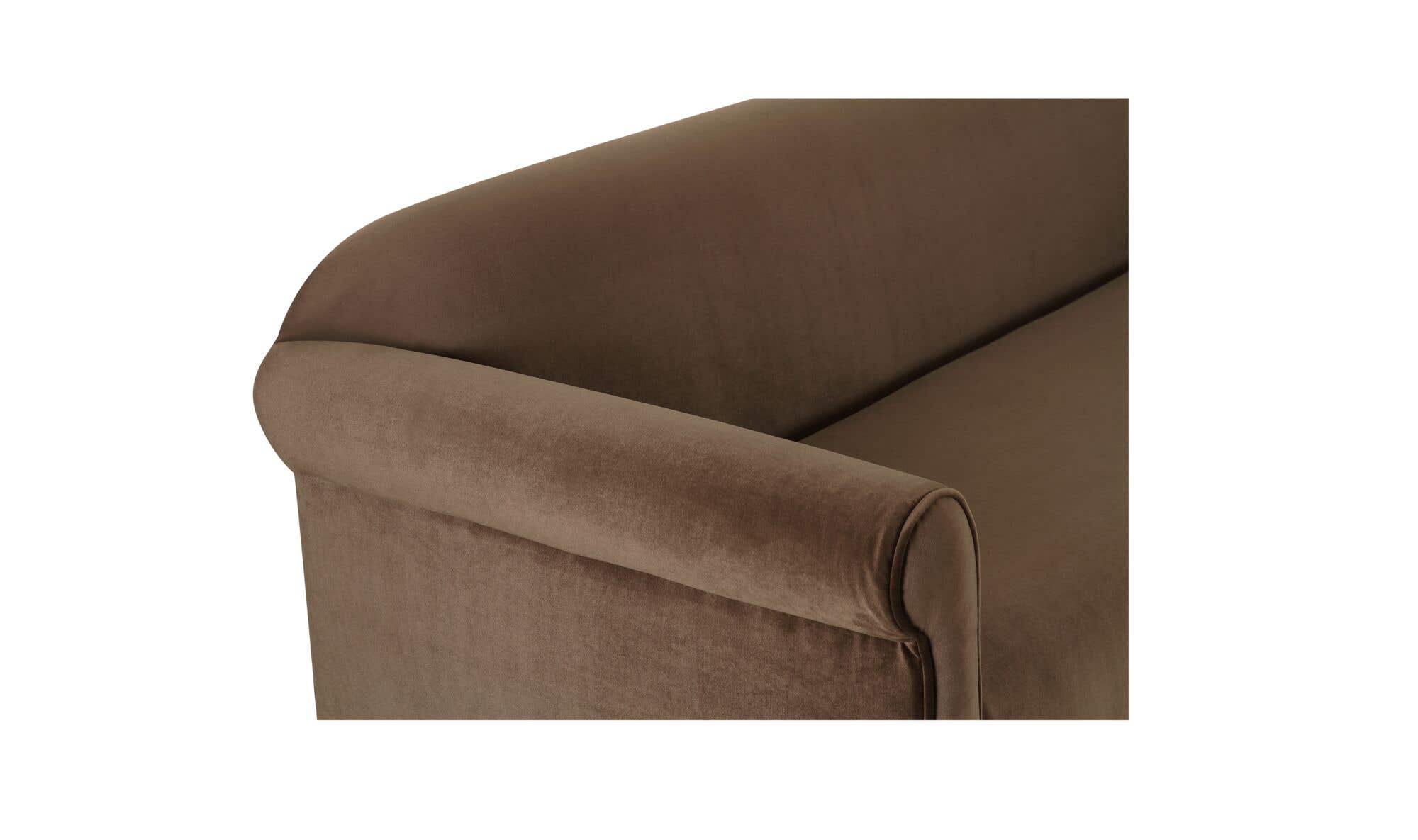 Harmony Sofa Dark Brown Faux Mohair by Moe's Home Collection - view 9