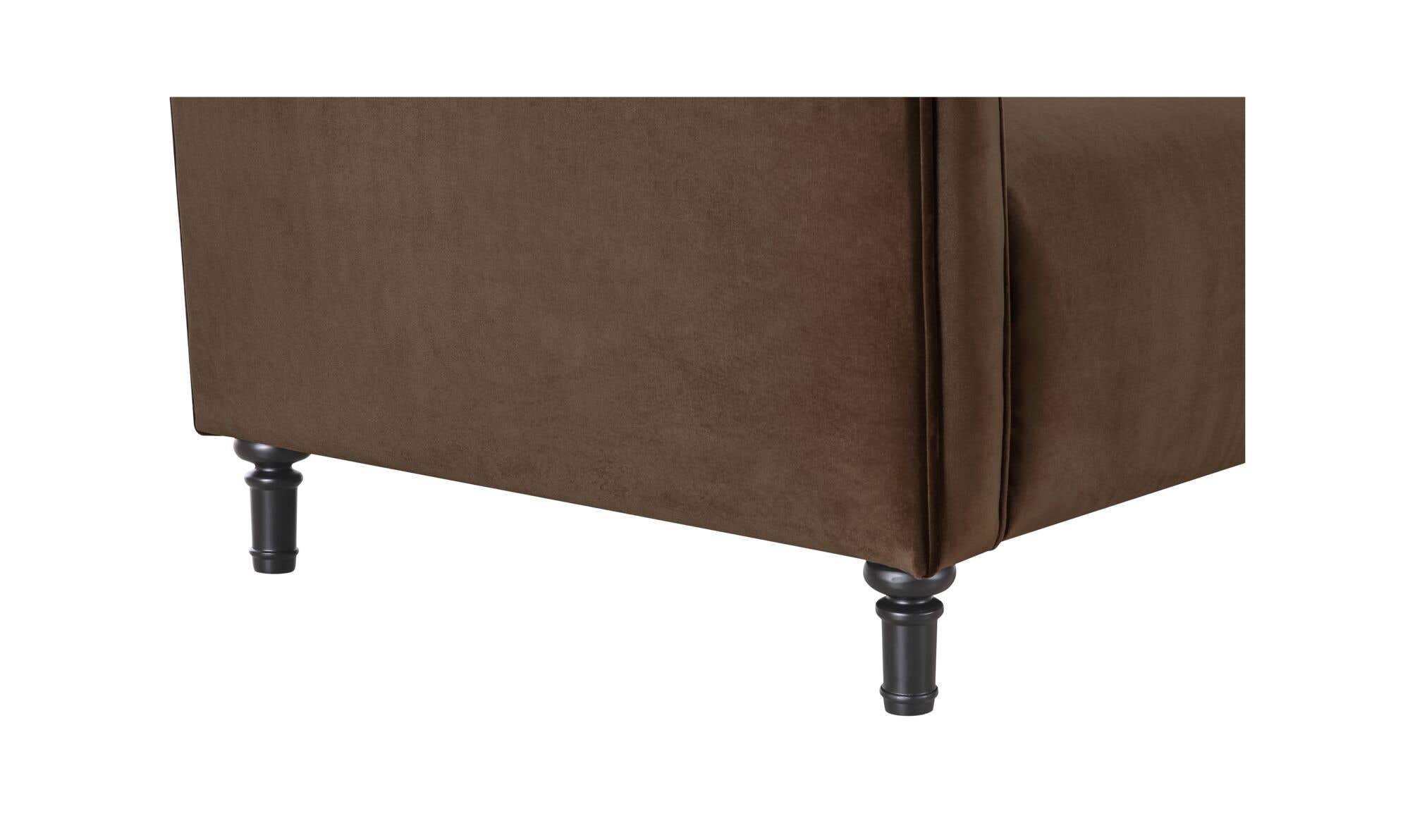 Harmony Sofa Dark Brown Faux Mohair by Moe's Home Collection - view 10