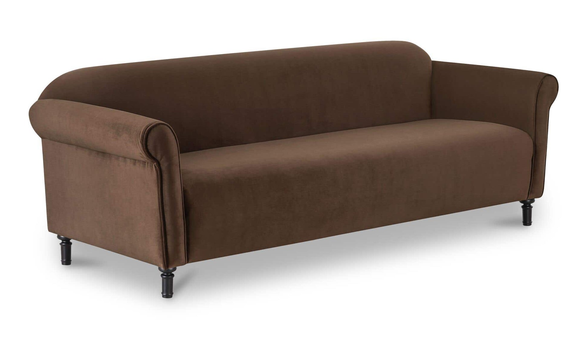 Harmony Sofa Dark Brown Faux Mohair by Moe's Home Collection - view 5