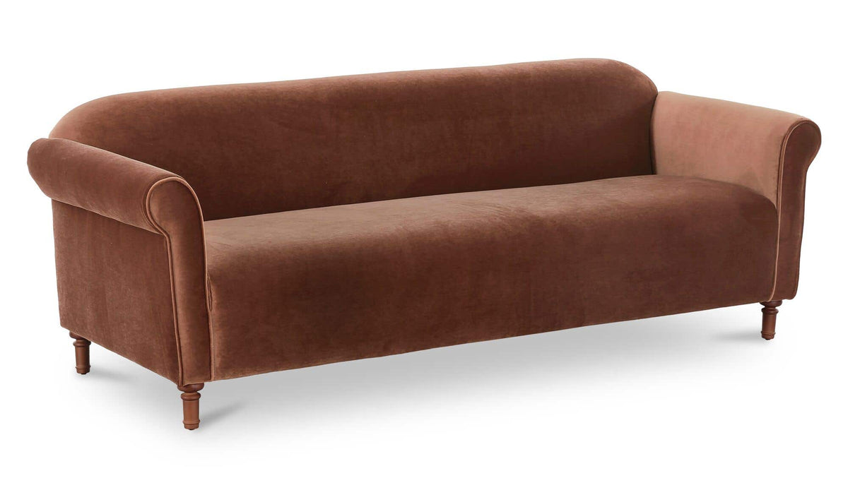 Harmony Sofa Blush Faux Mohair by Moe's Home Collection - view 4