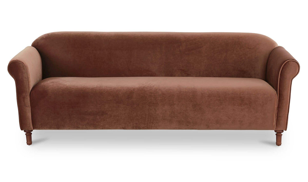 Harmony Sofa Blush Faux Mohair by Moe's Home Collection - view 2
