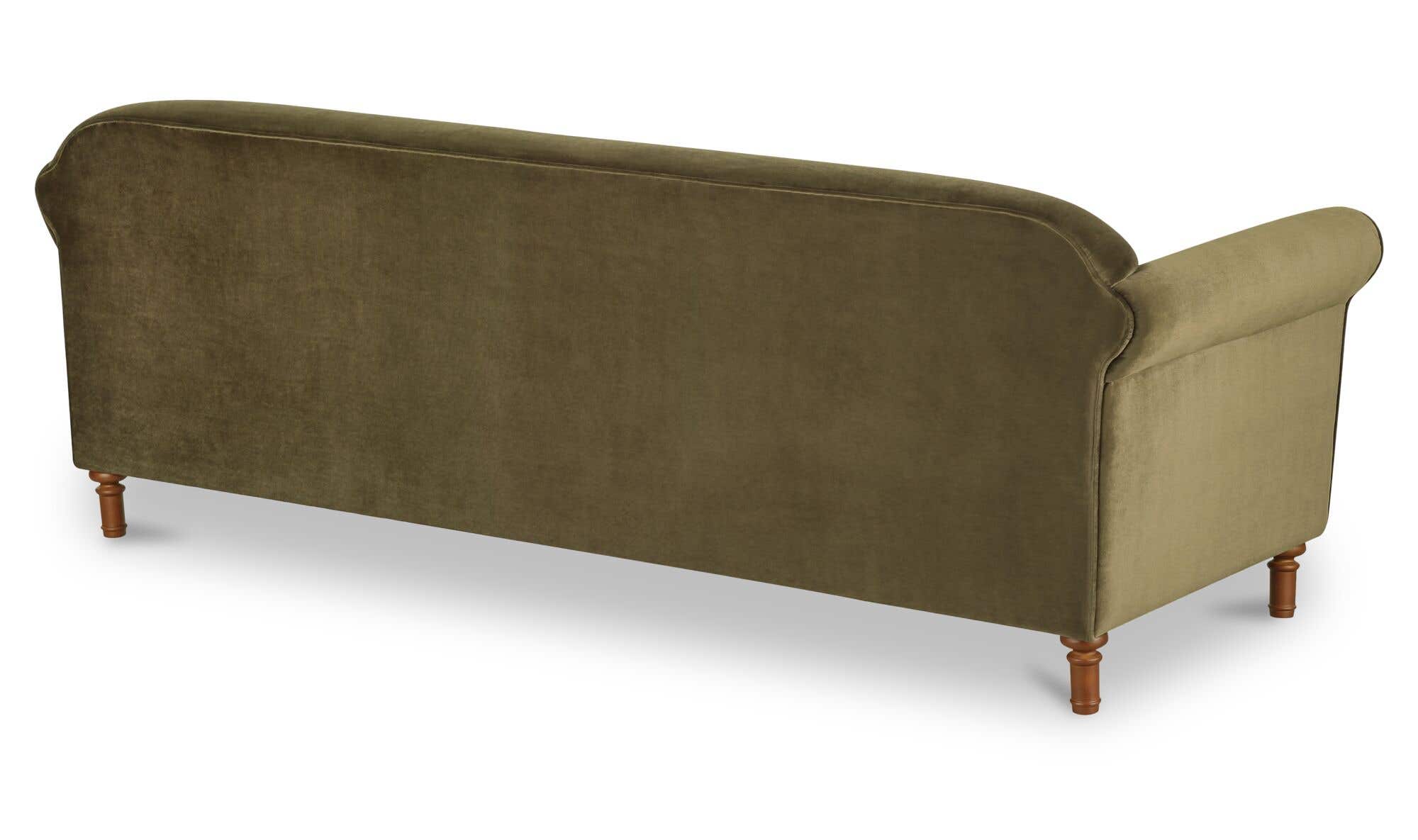 Harmony Sofa Dark Green Faux Mohair by Moe's Home Collection - view 9