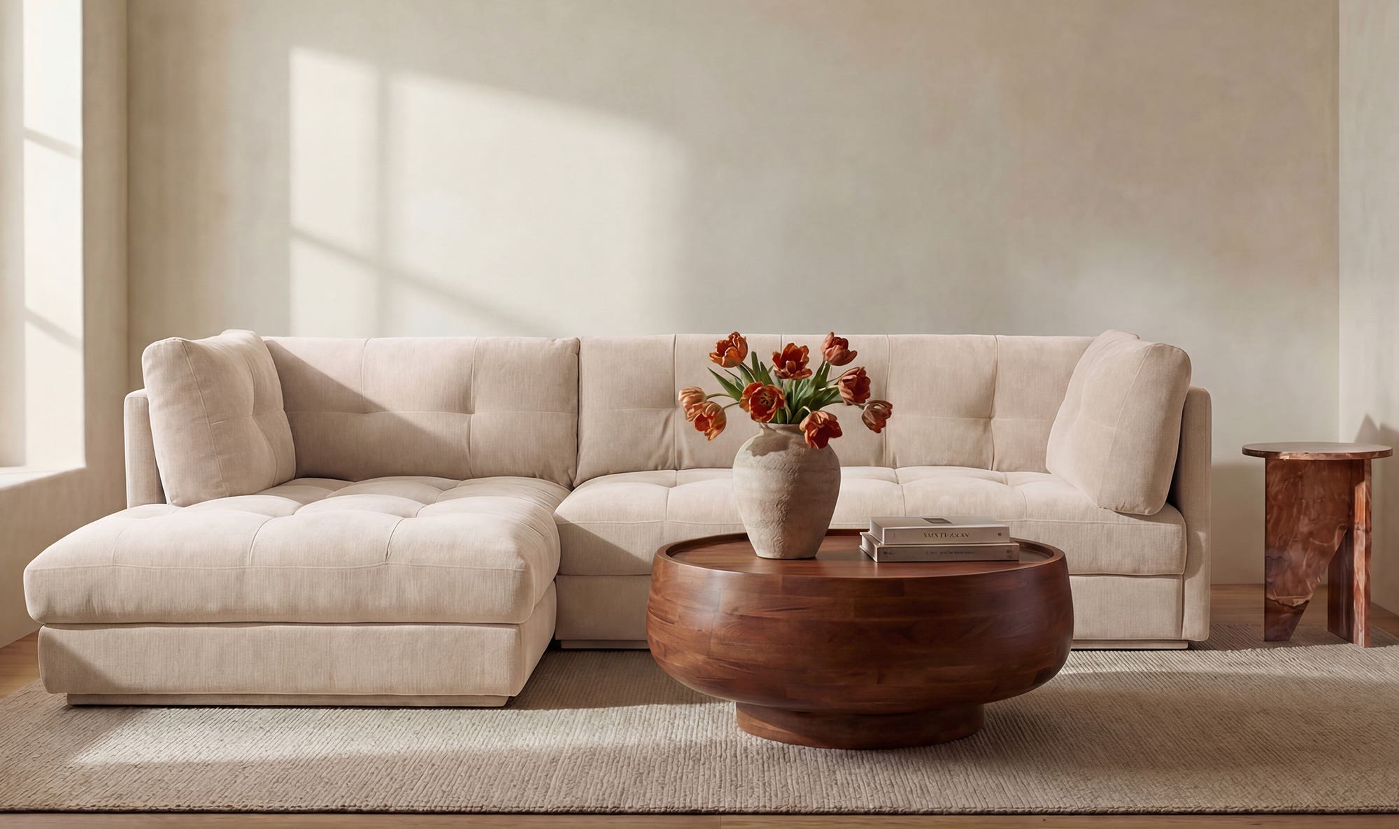 Mischa Sectional Light Beige by Moe's Home Collection - view 5