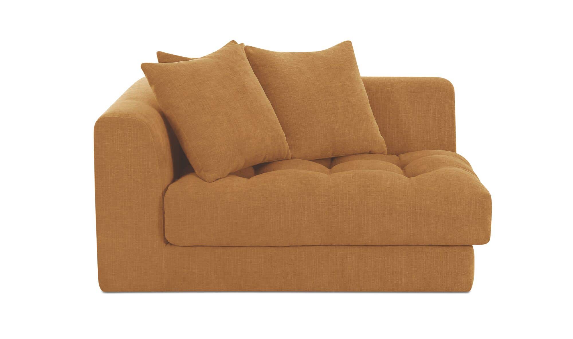 Davie Left Arm Facing Chair Golden Yellow by Moe's Home Collection - view 7