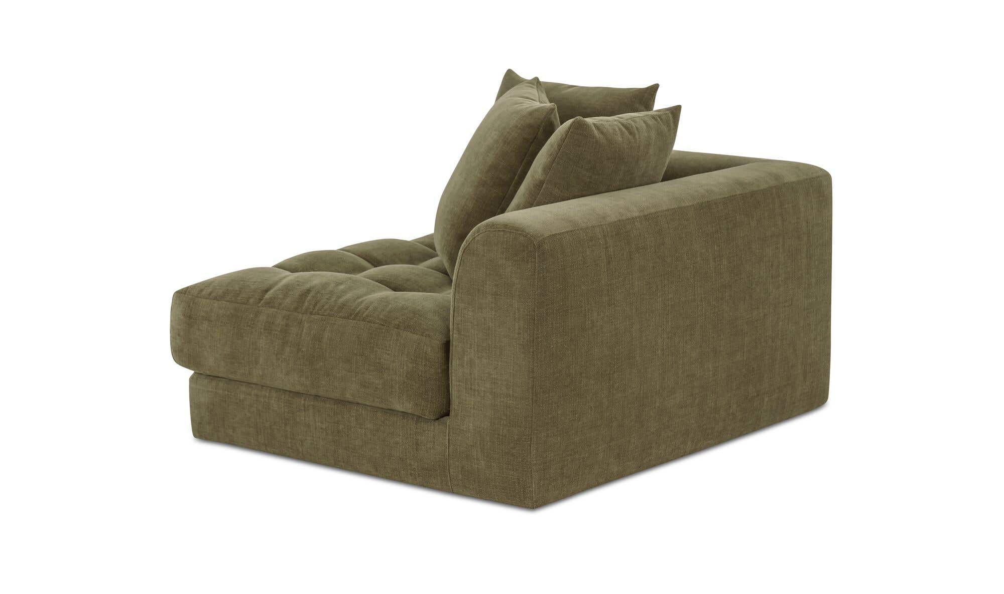 Davie Left Arm Facing Chair Olive by Moe's Home Collection - view 7