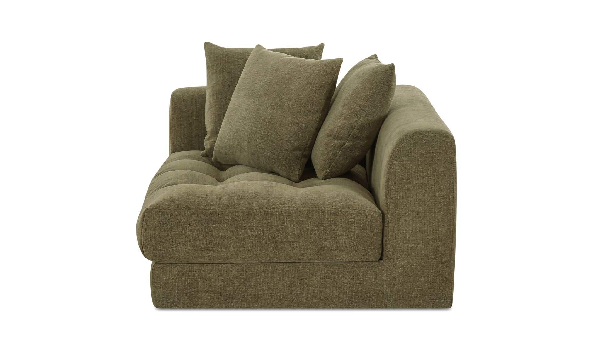 Davie Left Arm Facing Chair Olive by Moe's Home Collection - view 10