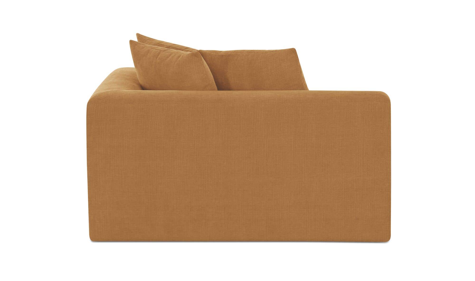 Davie Right Arm Facing Chair Golden Yellow by Moe's Home Collection - view 13