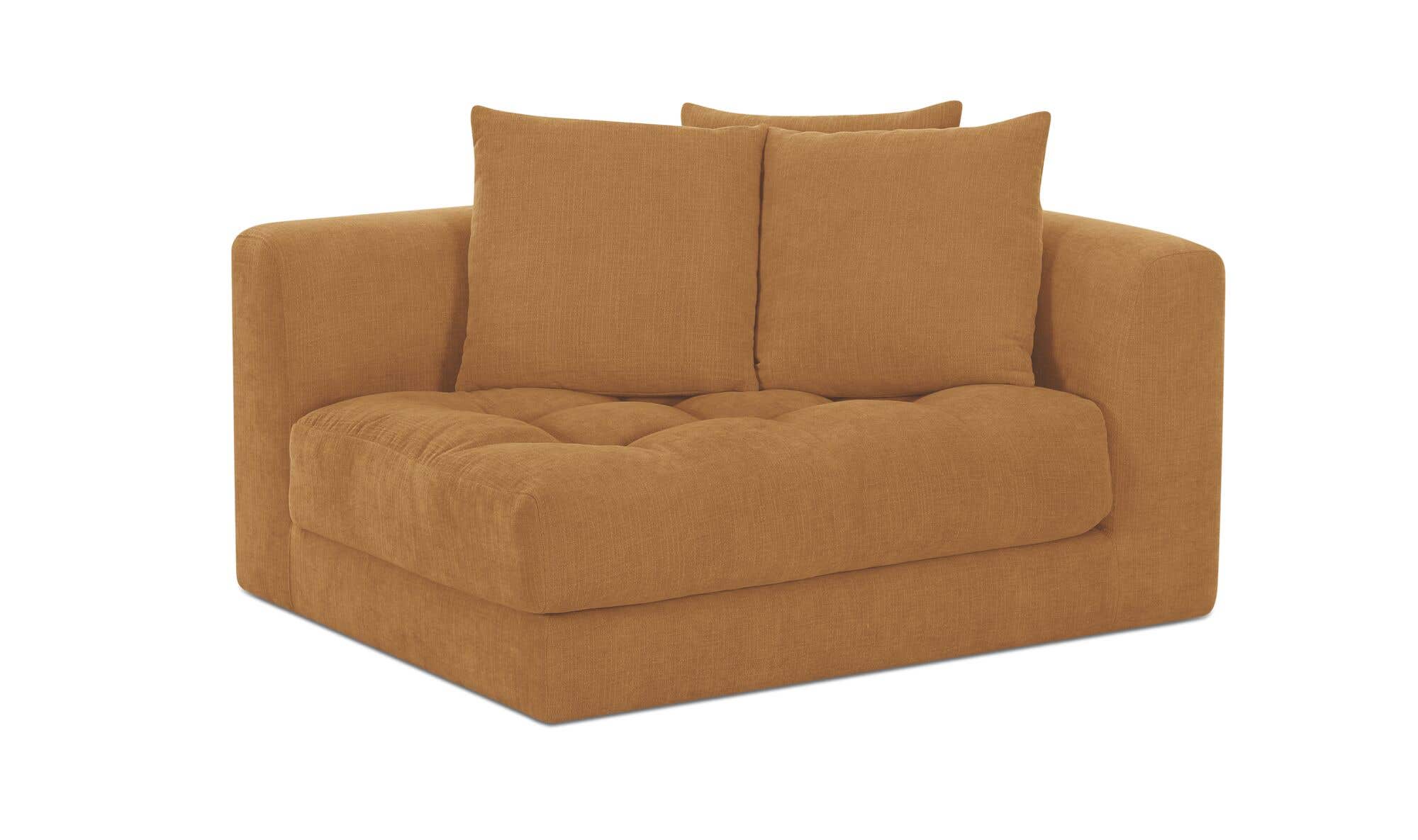 Davie Right Arm Facing Chair Golden Yellow by Moe's Home Collection - view 12