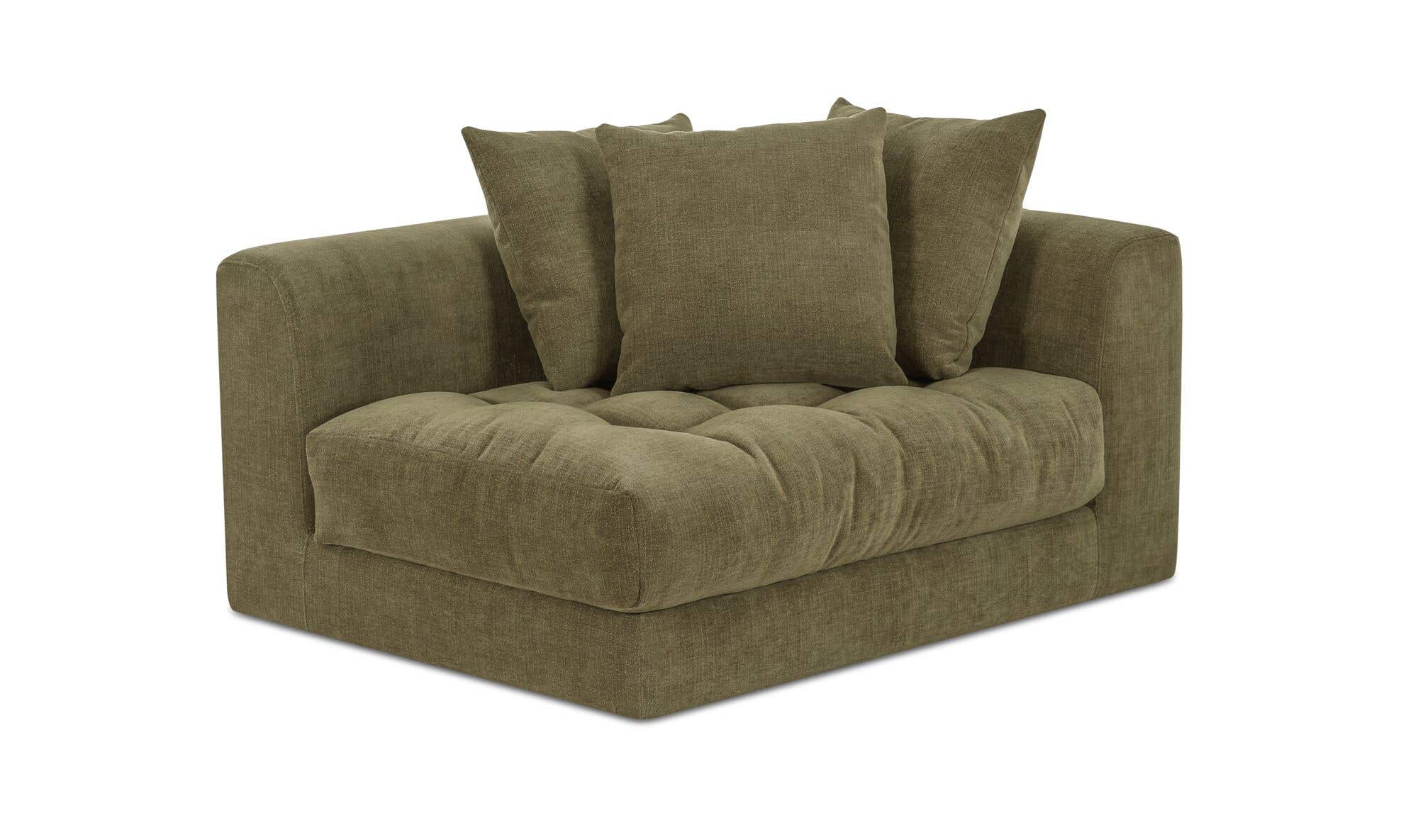 Davie Right Arm Facing Chair Olive by Moe's Home Collection - view 5