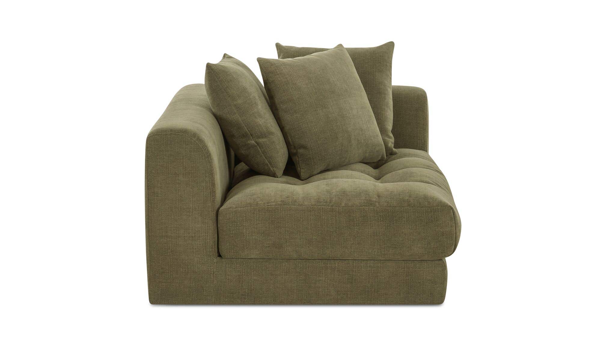 Davie Right Arm Facing Chair Olive by Moe's Home Collection - view 6