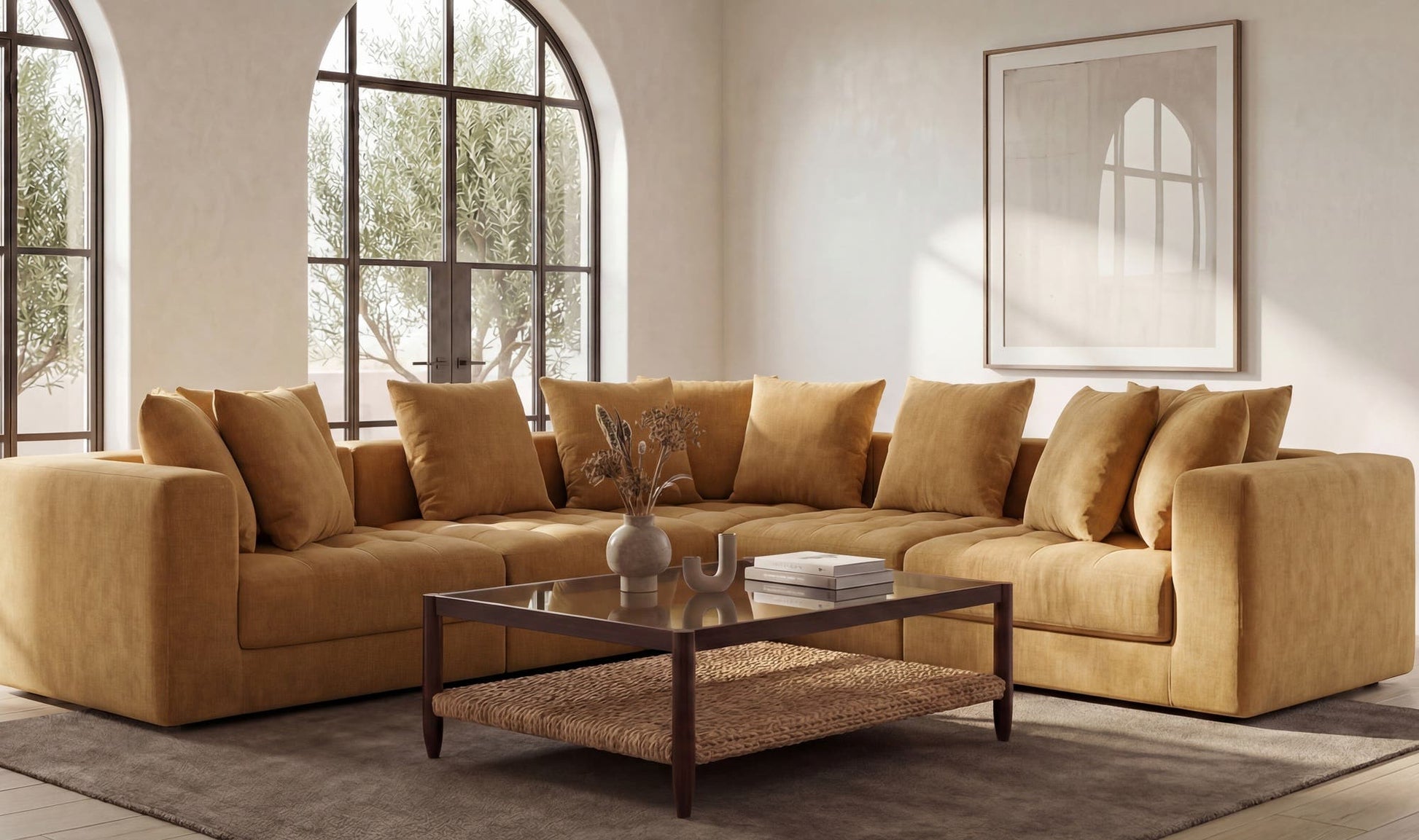 Davie Corner Chair Golden Yellow by Moe's Home Collection - view 4