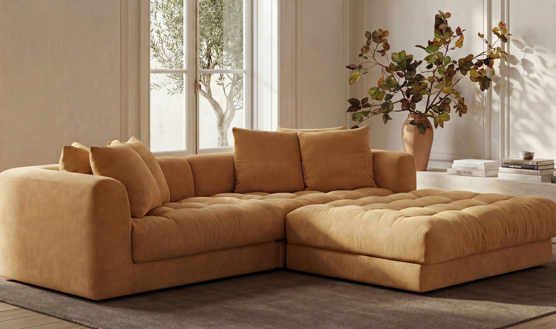 Davie Ottoman Golden Yellow by Moe's Home Collection - view 8