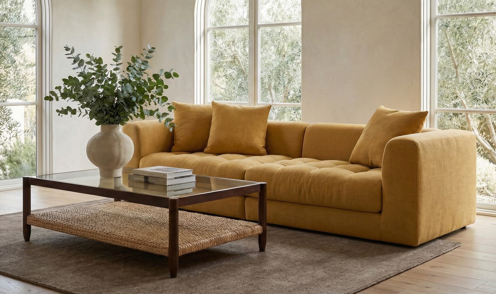 Davie Modular Sofa Golden Yellow by Moe's Home Collection - view 3