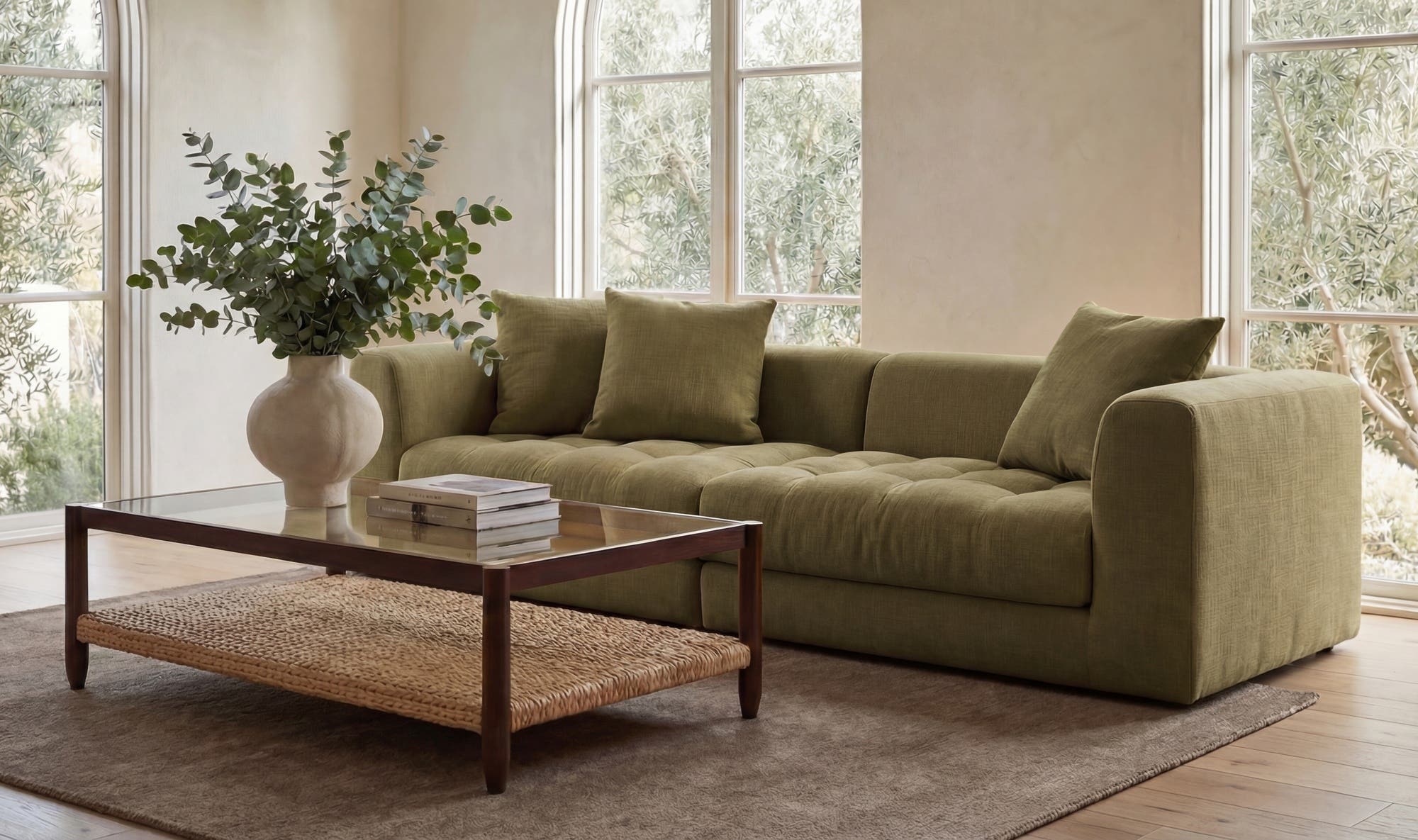 Davie Modular Sofa Olive by Moe's Home Collection - view 3