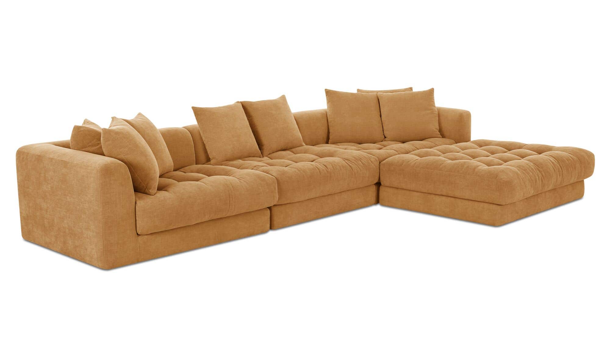 Davie Lounge Modular Sectional Golden Yellow by Moe's Home Collection - view 11