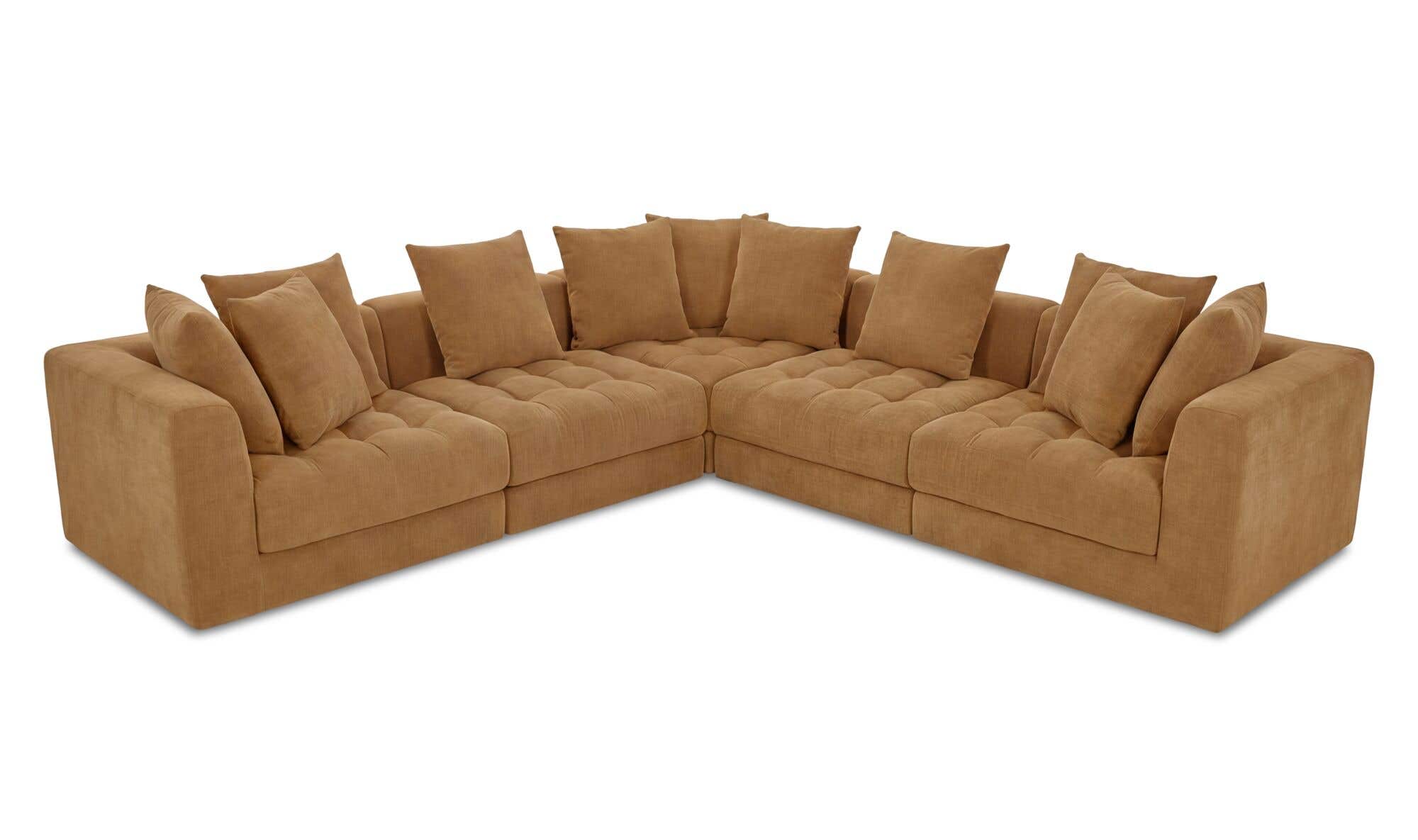 Davie Classic L Modular Sectional Golden Yellow by Moe's Home Collection - view 3