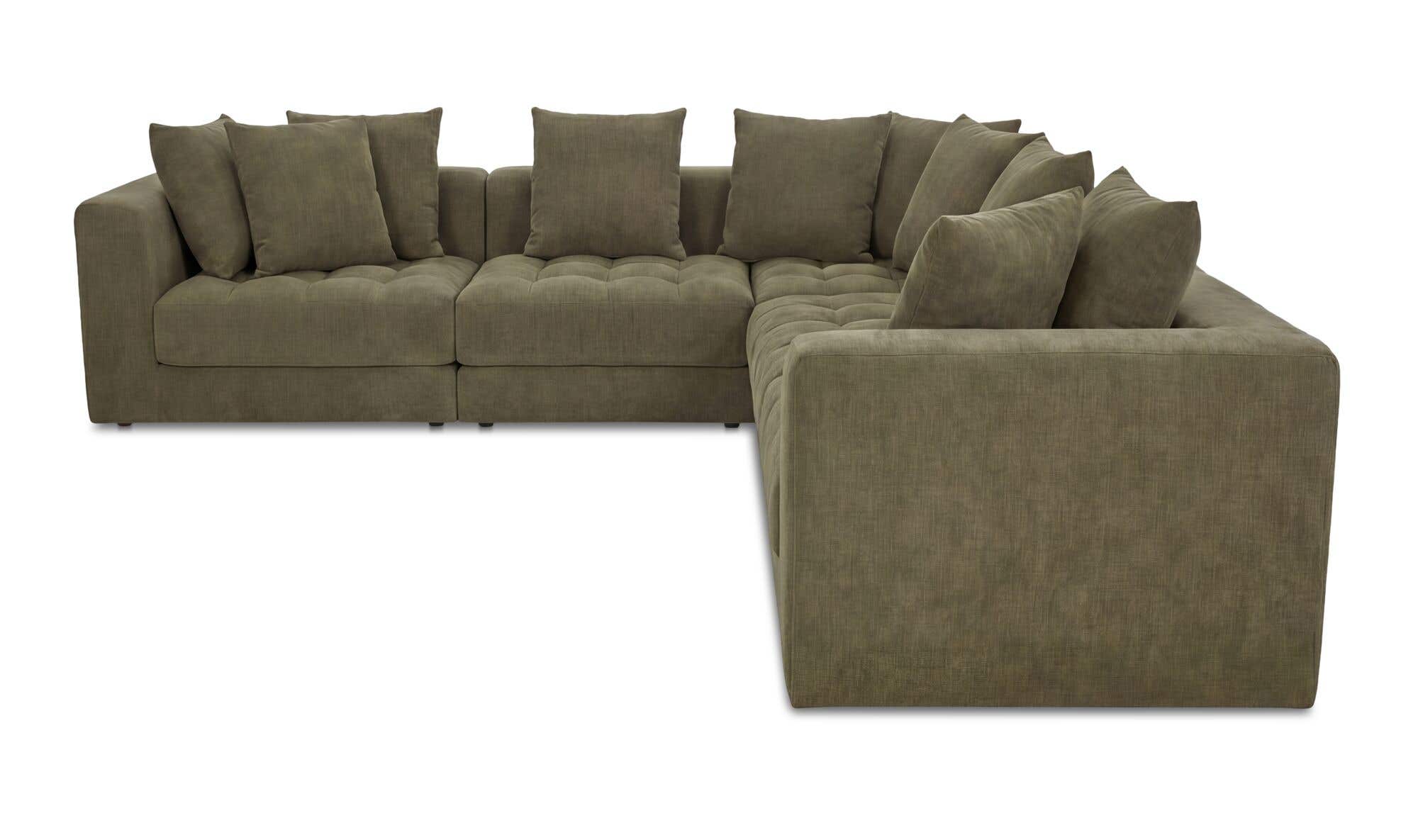 Davie Classic L Modular Sectional Olive by Moe's Home Collection - view 4