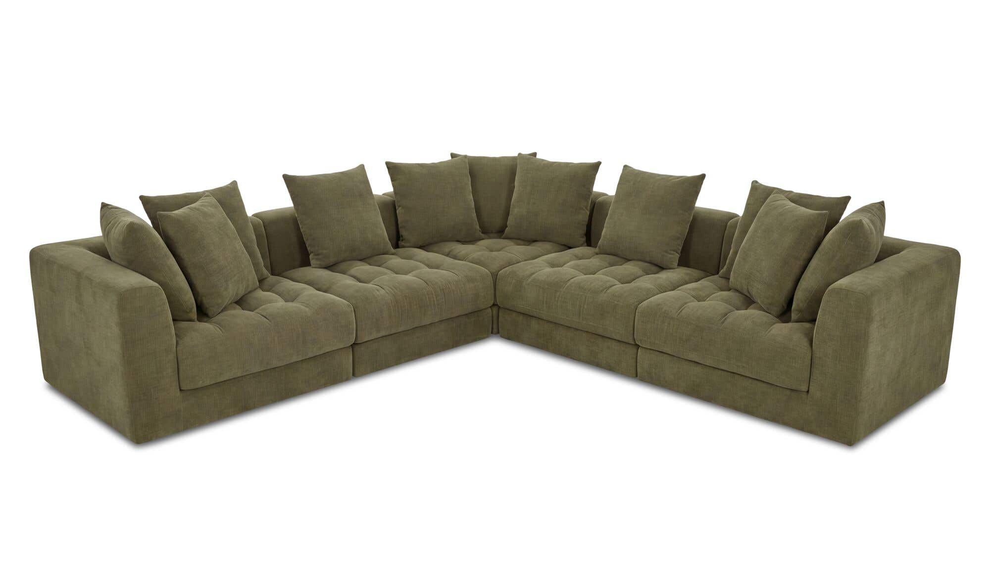 Davie Classic L Modular Sectional Olive by Moe's Home Collection - view 3