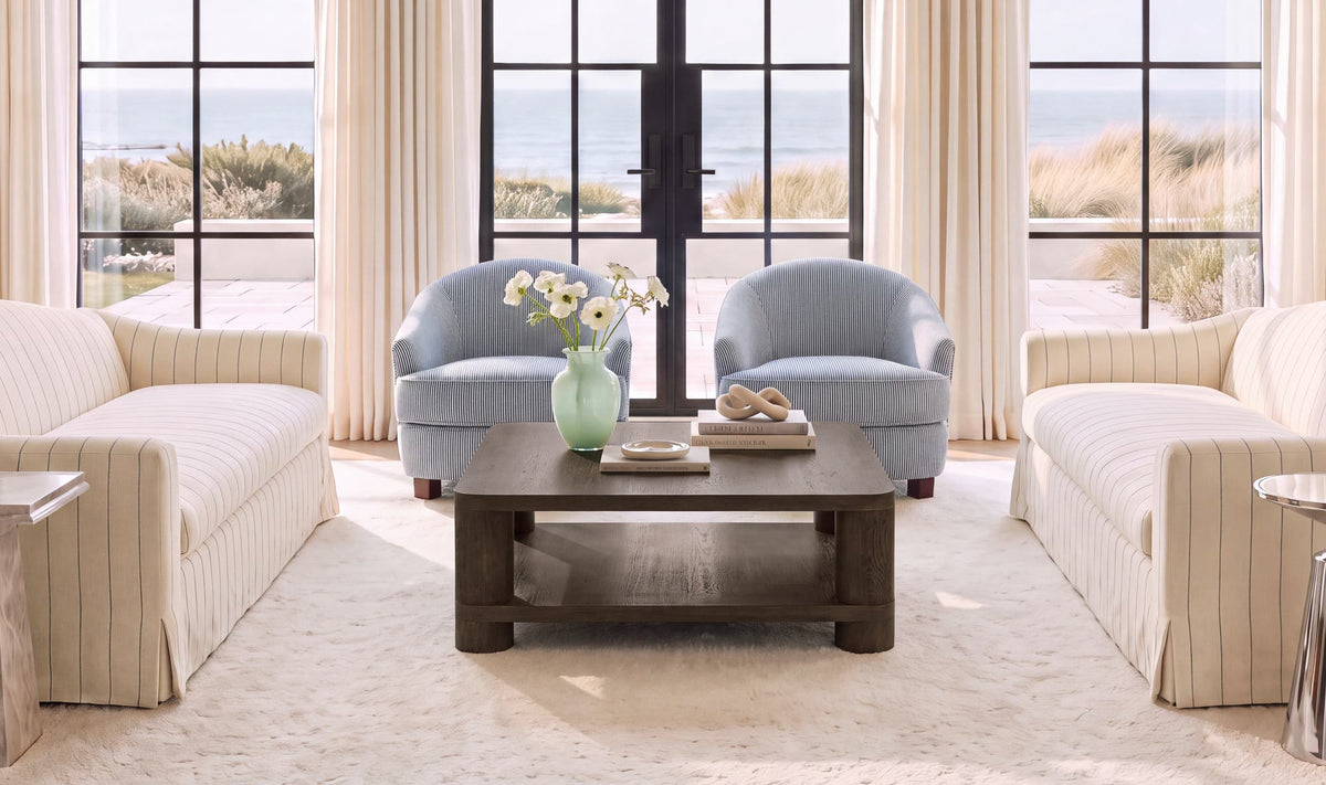 Ciara Accent Chair Navy Stripe by Moe's Home Collection - view 3