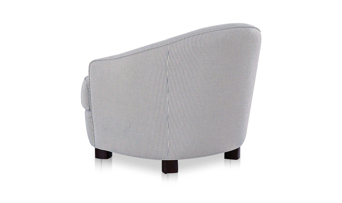 Ciara Accent Chair Navy Stripe by Moe's Home Collection - view 6