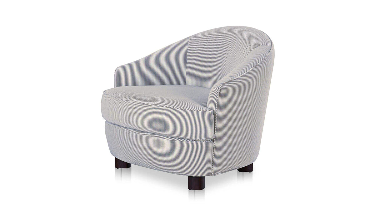 Ciara Accent Chair Navy Stripe by Moe's Home Collection - view 10