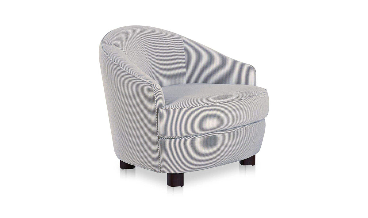 Ciara Accent Chair Navy Stripe by Moe's Home Collection - view 4