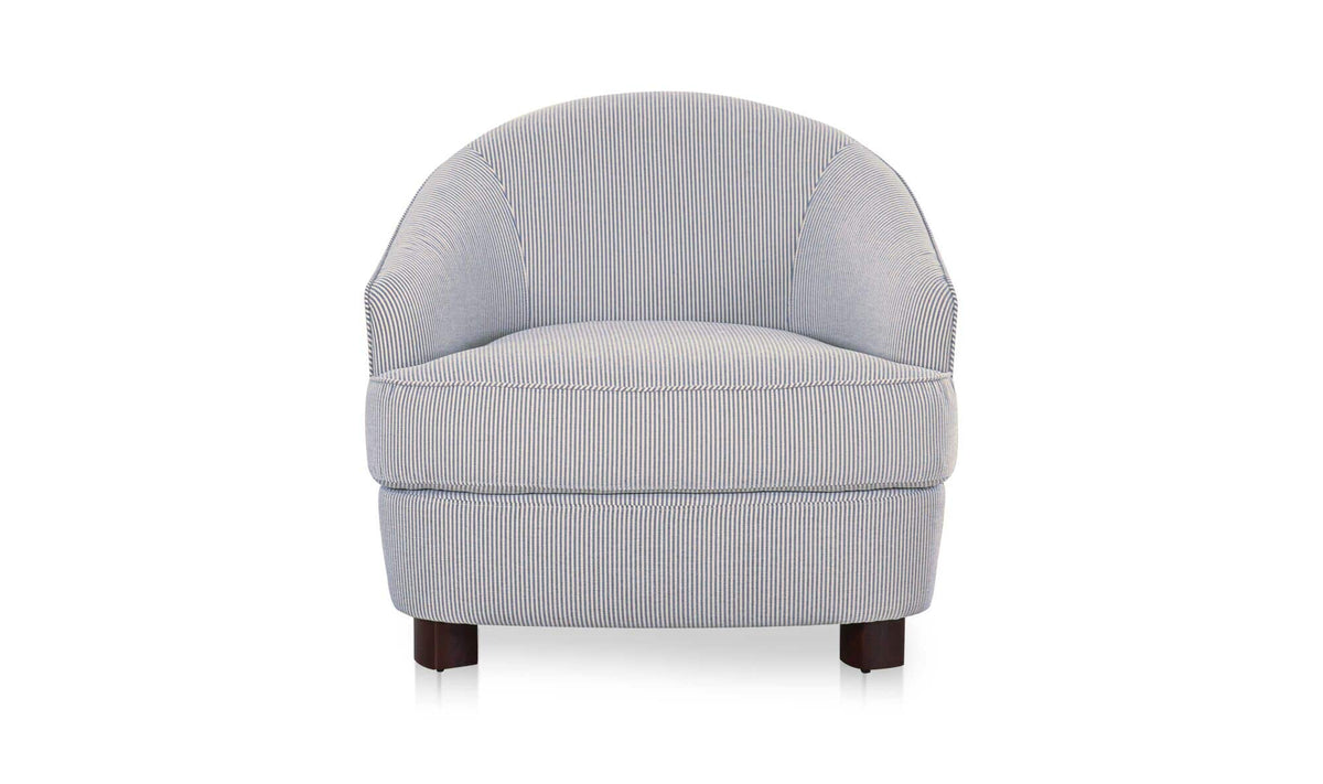 Ciara Accent Chair Navy Stripe by Moe's Home Collection - view 2
