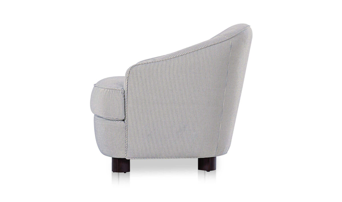Ciara Accent Chair Navy Stripe by Moe's Home Collection - view 9