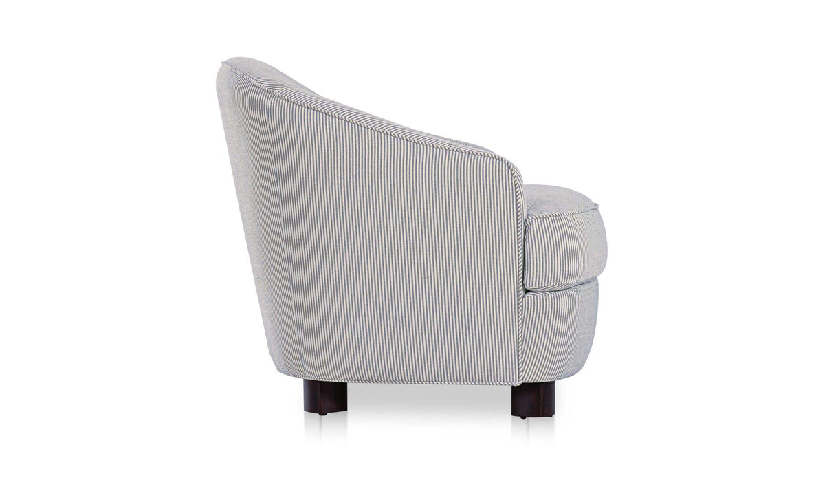Ciara Accent Chair Navy Stripe by Moe's Home Collection - view 5