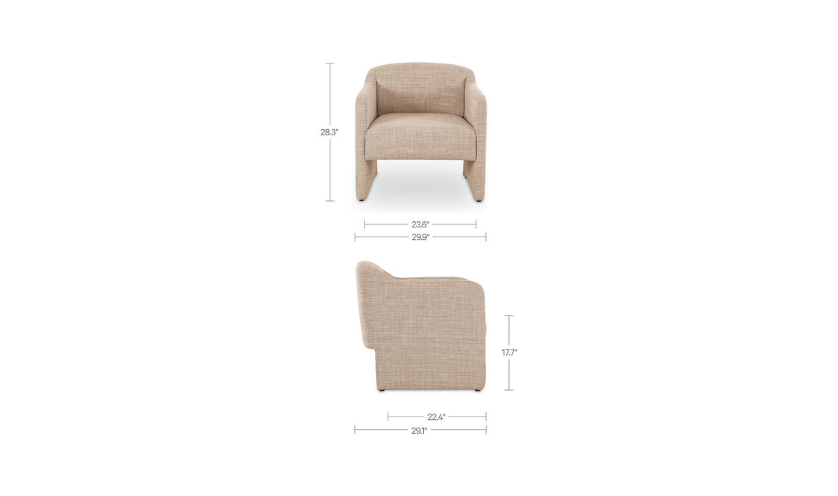 Freya Accent Chair Toffee by Moe's Home Collection - view 12