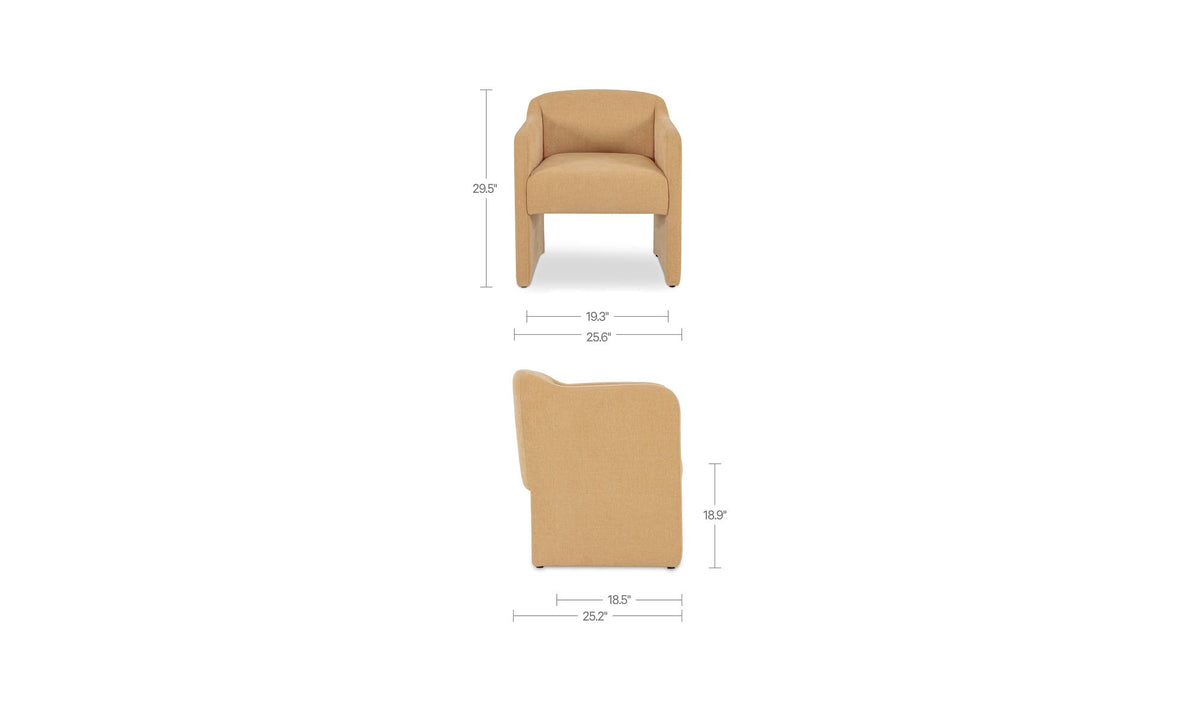 Freya Dining Chair Golden Yellow by Moe's Home Collection - view 11