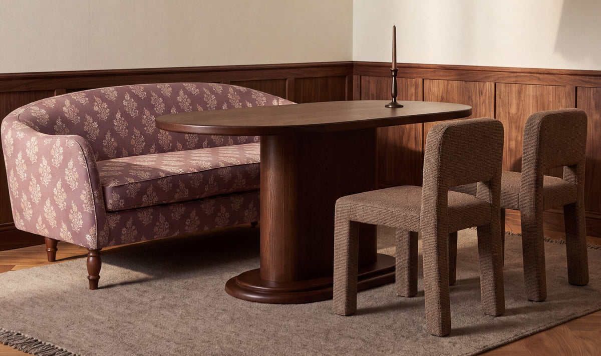 Geneva Dining Settee Dark Mauve by Moe's Home Collection - view 3