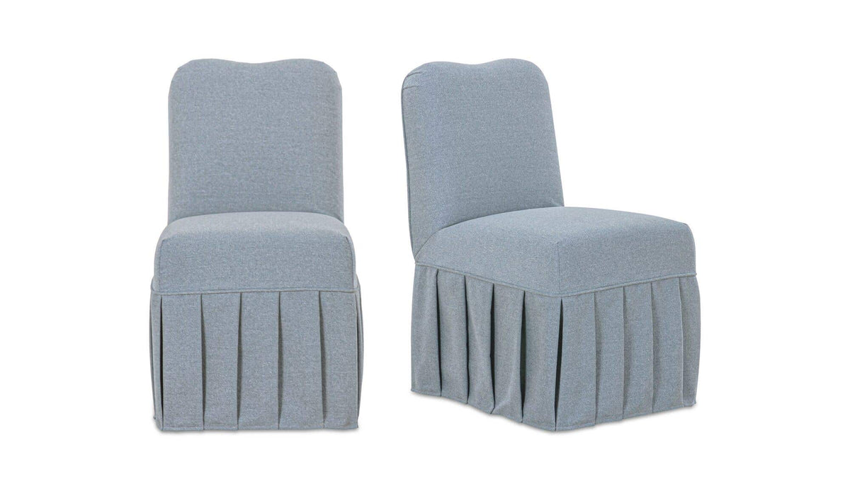 Liv Slipcover Dining Chair Light Blue - Set of Two by Moe's Home Collection - view 2