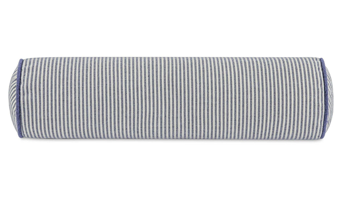 Sybil Small Bolster Pillow Navy Stripe by Moe's Home Collection - view 2