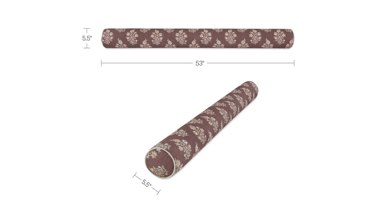 Sybil Large Bolster Pillow Dark Mauve by Moe's Home Collection - view 7