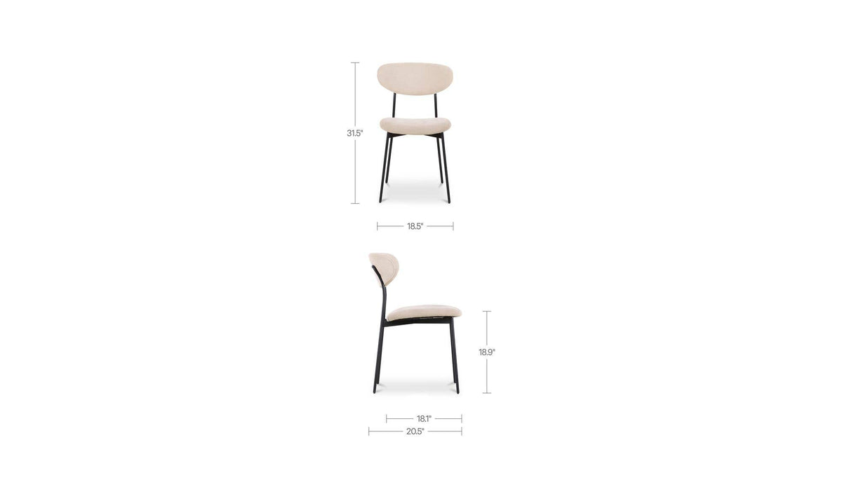 Ambrose Dining Chair Cool Beige-Set of Two by Moe's Home Collection - view 12