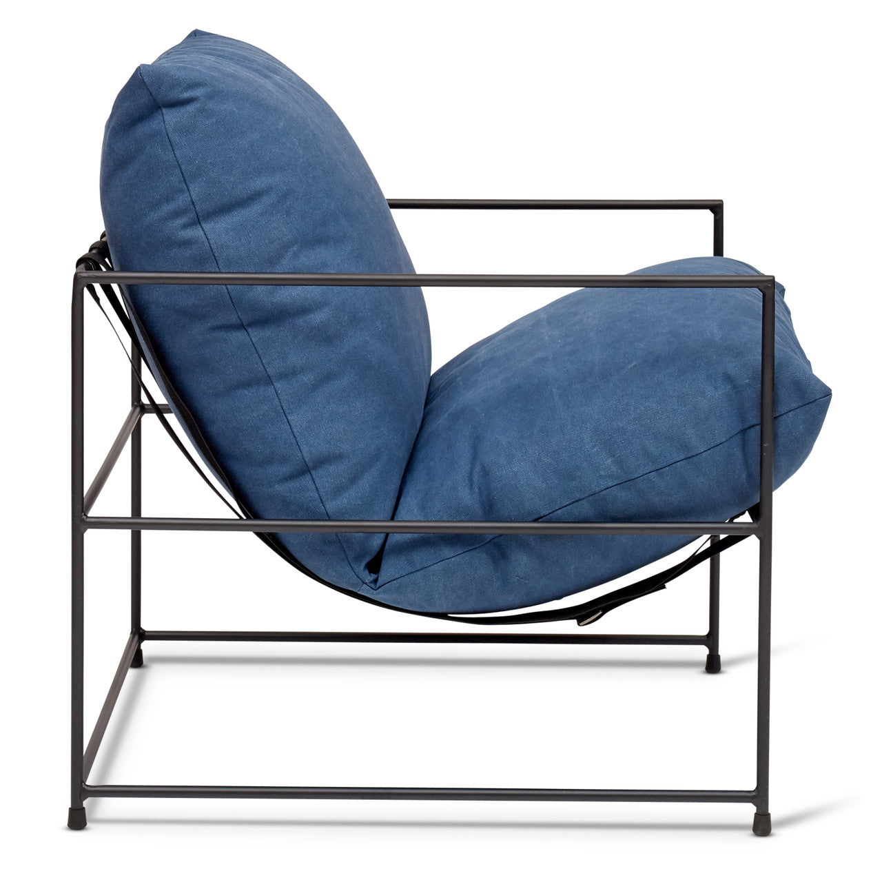 Metro - Trent Accent Chair - Washed Navy Upholstery