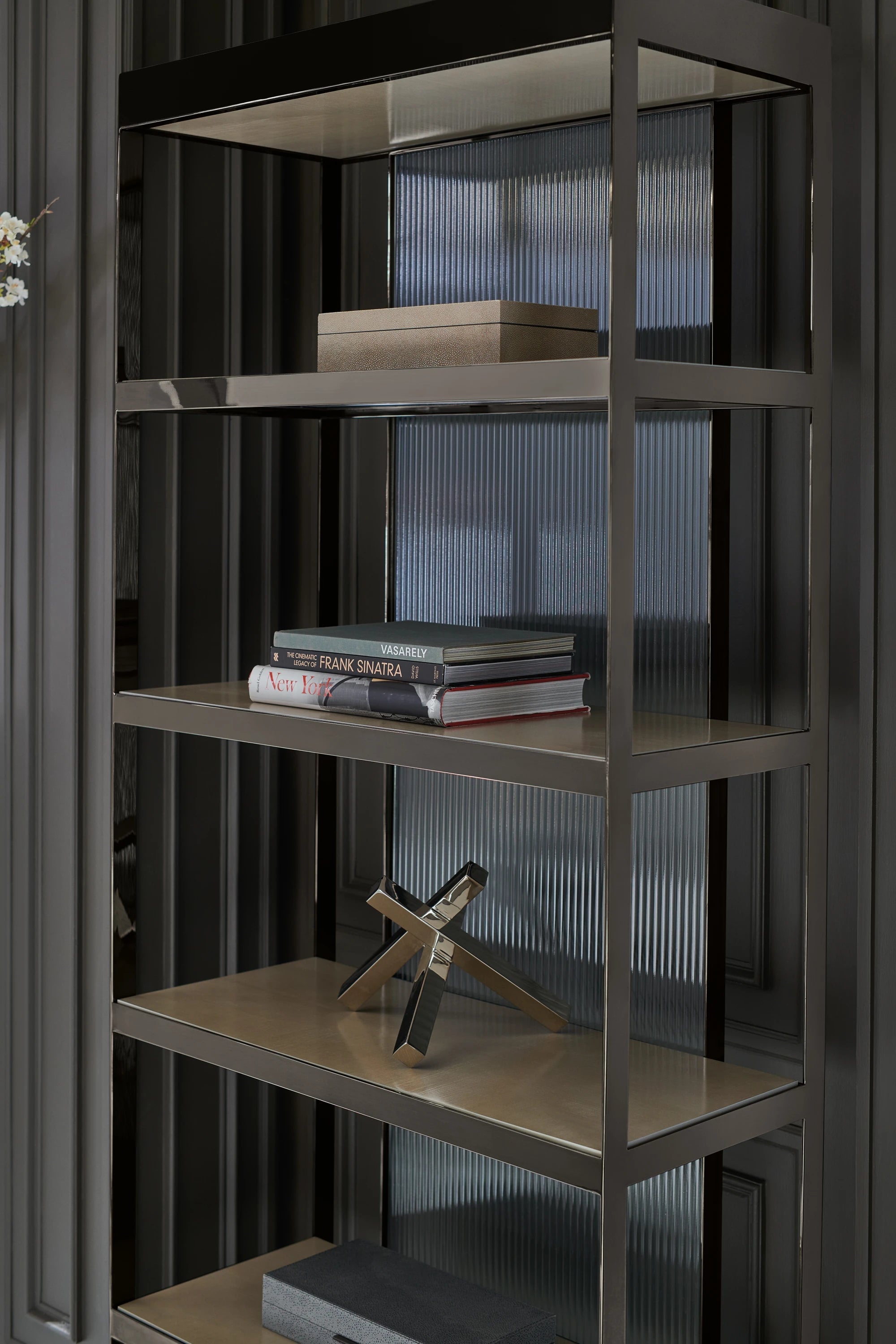 Shelf Life Almost Black Bar Cabinet 34" by Caracole - view 4