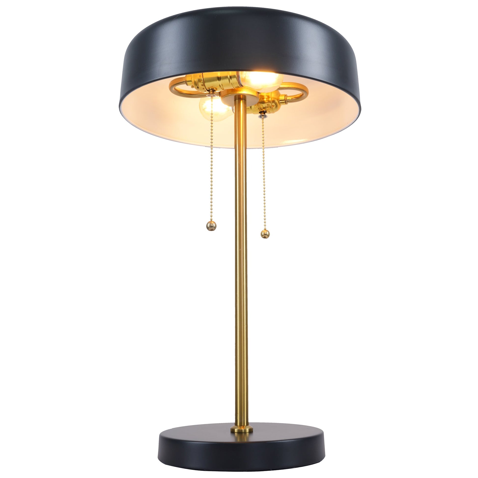 Obni Table Lamp | Black Outer and White Inner