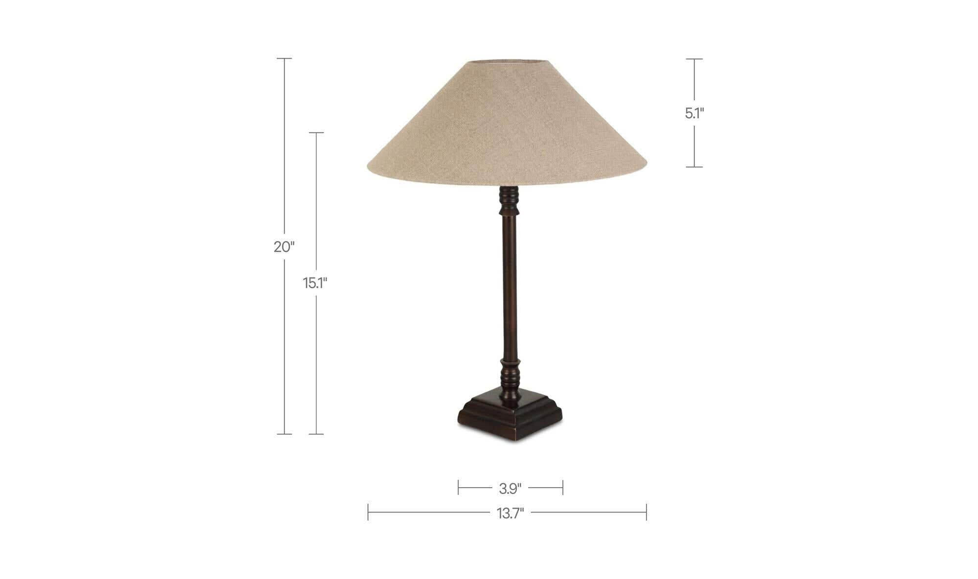 Mayfair Table Lamp Brown by Moe's Home Collection - view 6