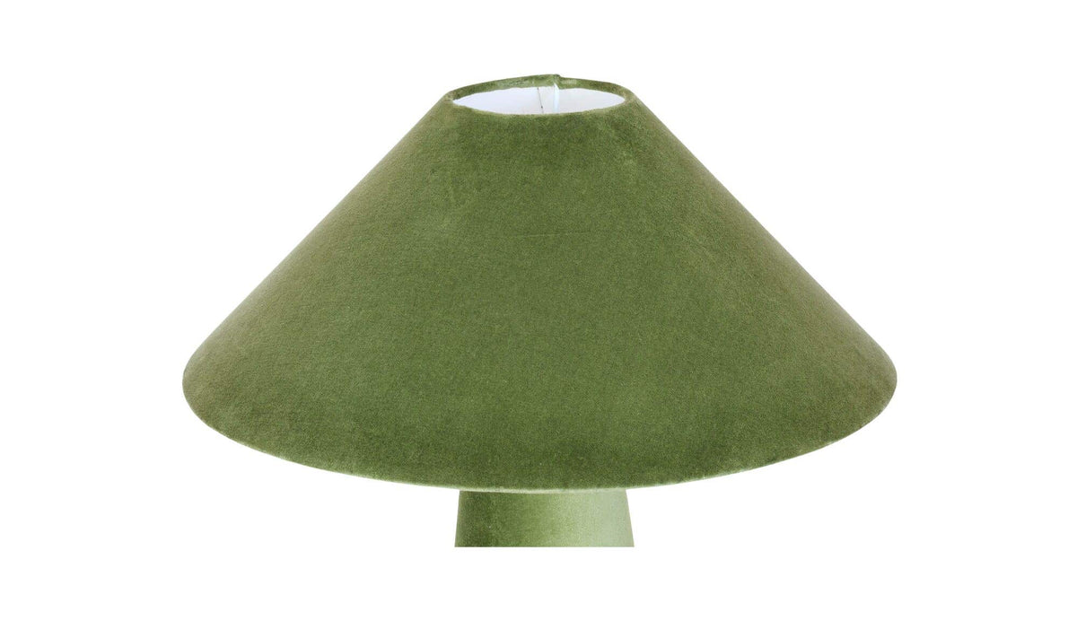 Nori Table Lamp Dark Green Velvet by Moe's Home Collection - view 4