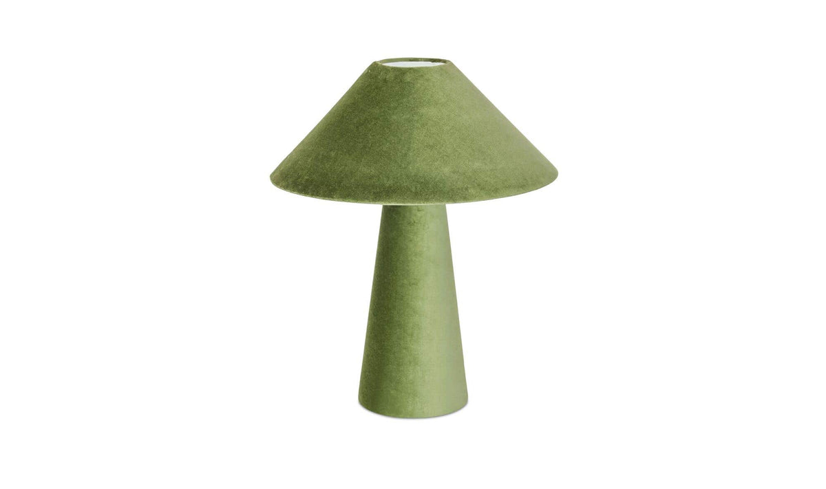 Nori Table Lamp Dark Green Velvet by Moe's Home Collection - view 2