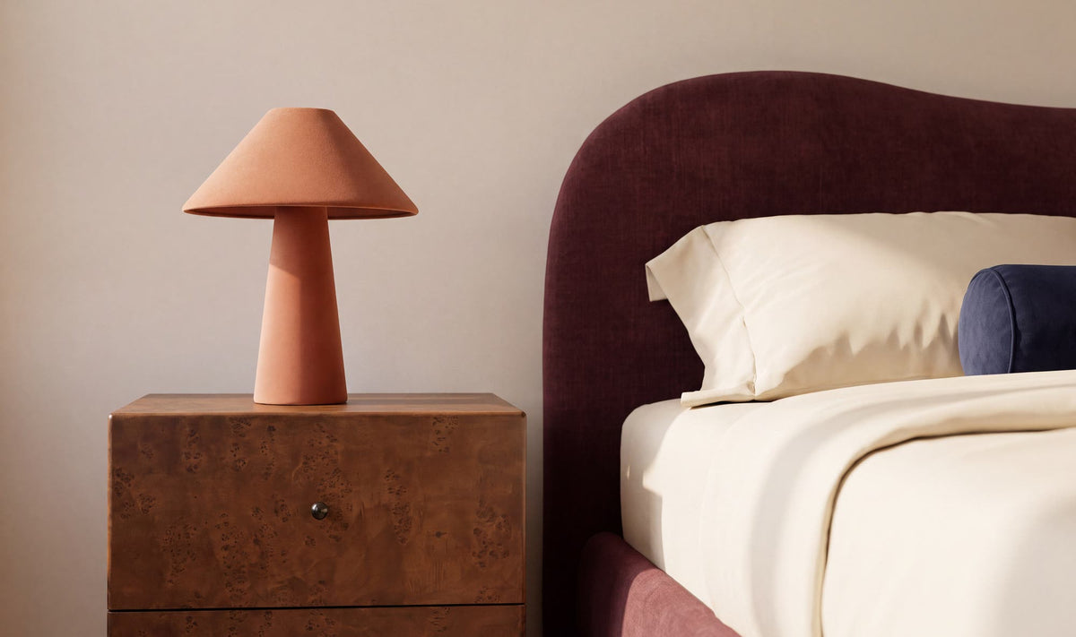 Nori Table Lamp Heritage Pink Velvet by Moe's Home Collection - view 3